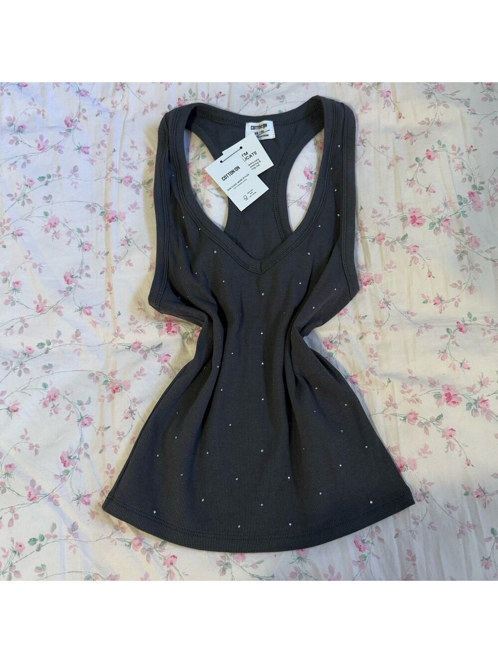 Cotton On Rhinestone Tank Top